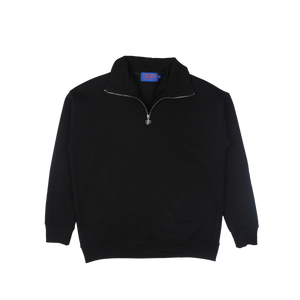 "QUARTER ZIPPER" IN CHARCOAL BLACK