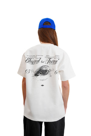 "Blurred but Focused" T-shirt in White
