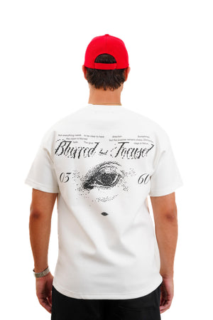 "Blurred but Focused" T-shirt in White
