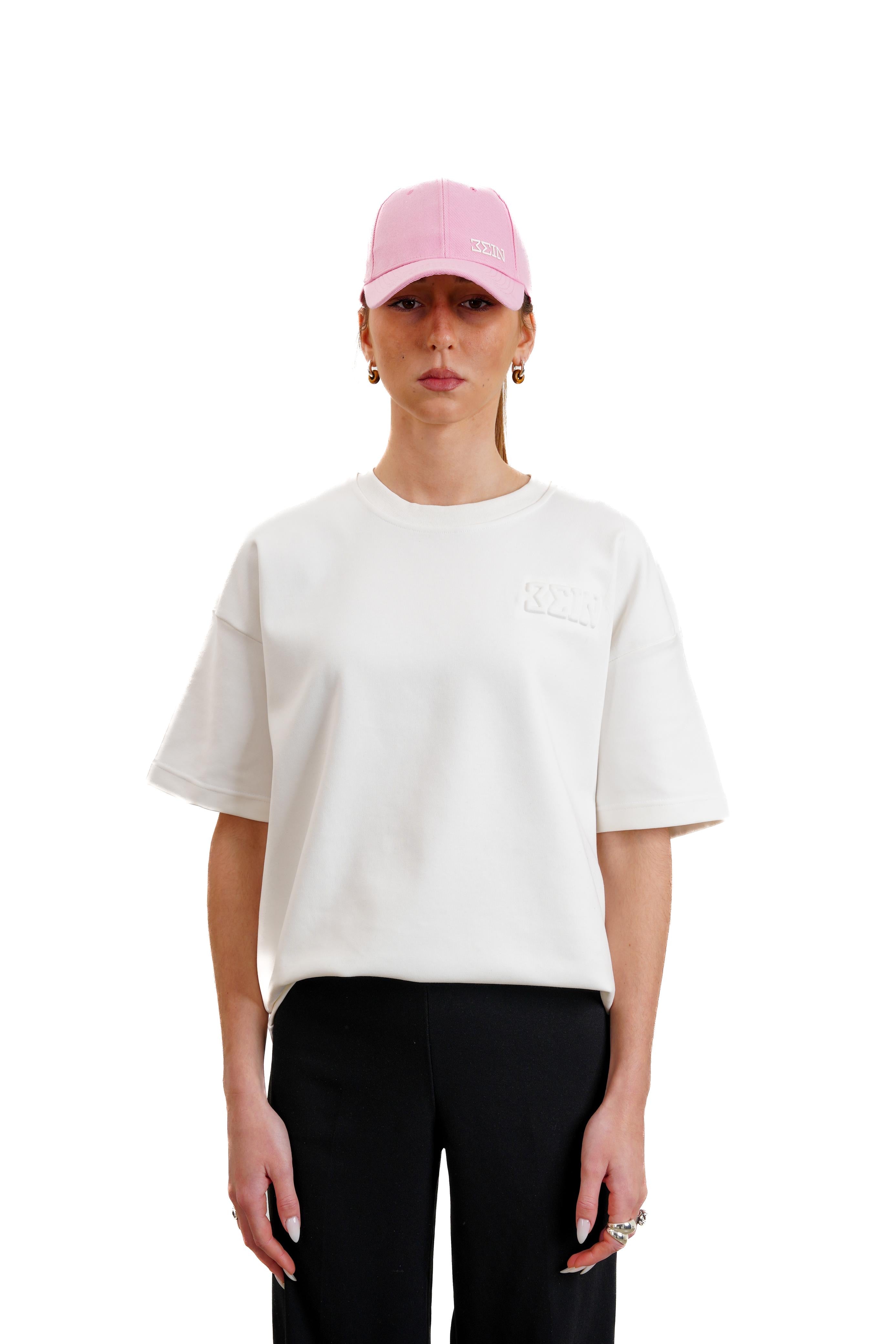"Embossed" T-shirt in White