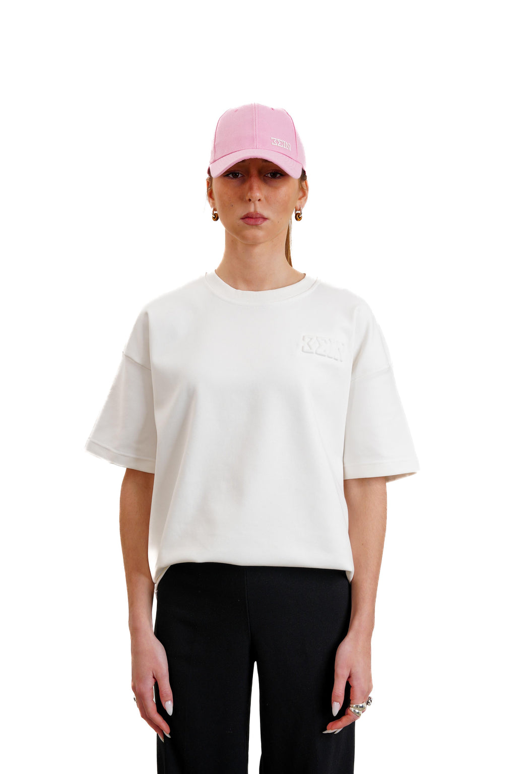"Embossed" T-shirt in White