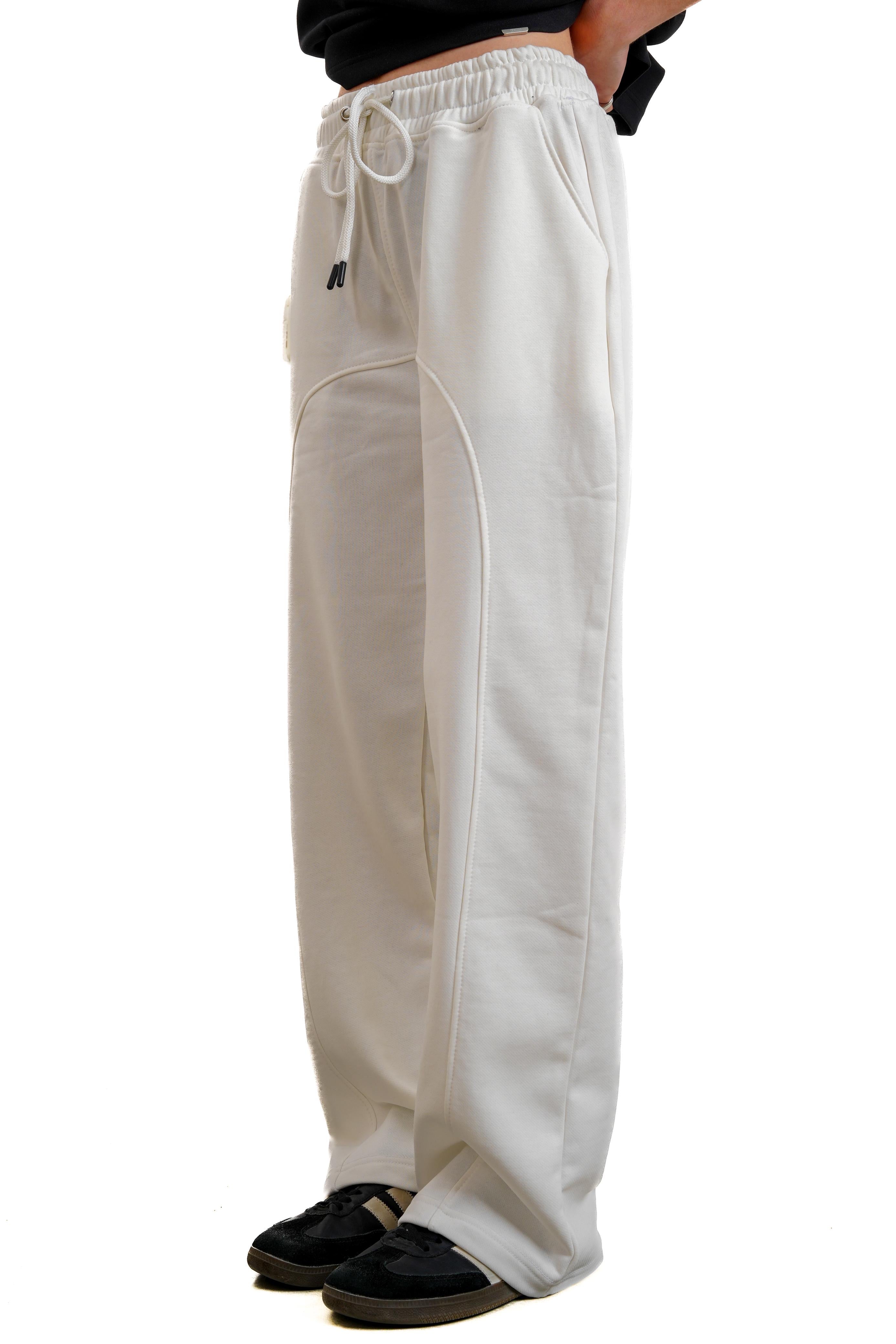 "Wide-leg" Pants in White