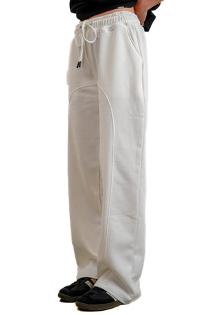 "Wide-leg" Pants in White