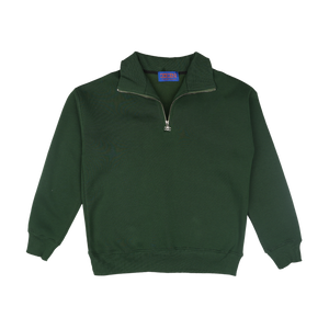 "QUARTER ZIPPER" IN DARK GREEN