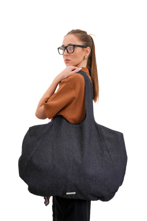 "247" Denim Bag in Dry indigo