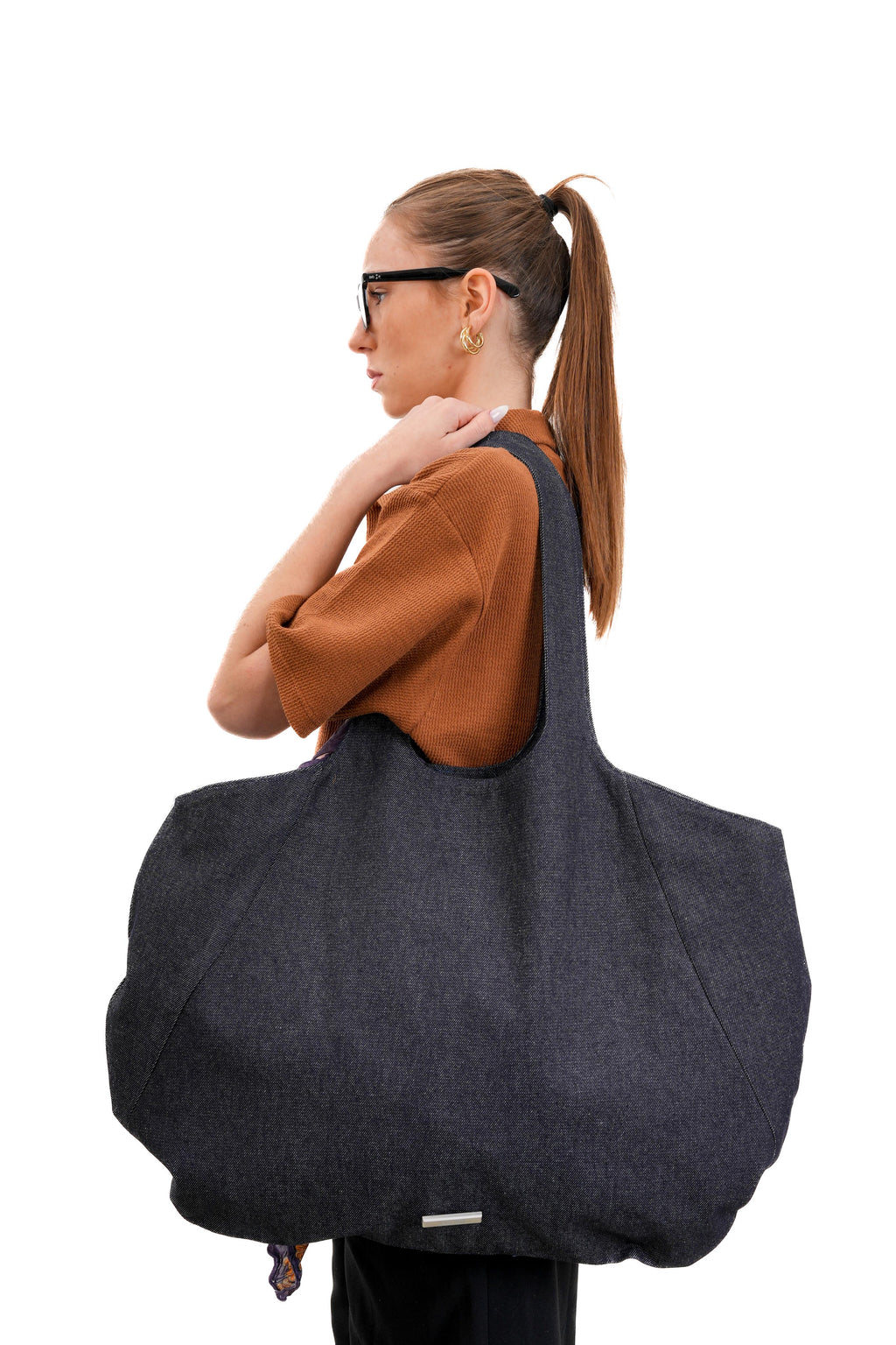 "247" Denim Bag in Dry indigo