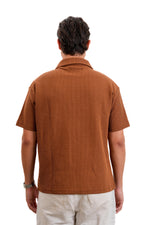 "Textured Polo" in Brown